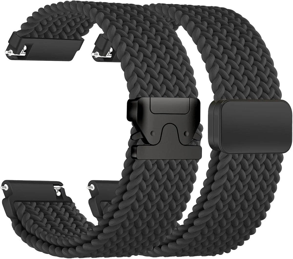 PASEK ZEGARKA NYLONOWY 2 SZTUKI 22MM PLECIÓNY WYGODNY TRWAŁY