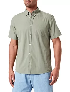 s.Oliver Męska koszula z krótkim rękawem, Zielony 7815, M - Koszule męskie - miniaturka - grafika 1