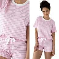 Piżamy damskie - Piżama bawełniana damska SENSIS Lorena M / 38 Różowy - miniaturka - grafika 1