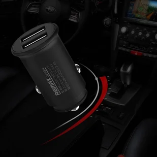 Remax Roki Series Car Charger RCC219 mini ładowarka samochodowa 2x USB 2.4A czarny - Ładowarki samochodowe - miniaturka - grafika 6