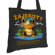 Torby i wózki na zakupy - Torba Bawełniana dla Kadrowego Czarna Na Prezent Ekologiczna Trwały Nadruk - miniaturka - grafika 1