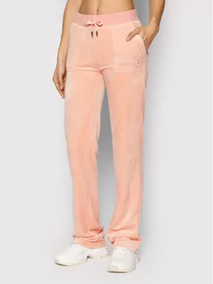 Spodnie sportowe damskie - Juicy Couture Spodnie dresowe Del Ray JCAP180 Różowy Regular Fit - grafika 1