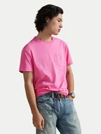Koszulki męskie - Polo Ralph Lauren T-Shirt 710671438511 Różowy Custom Slim Fit - miniaturka - grafika 1