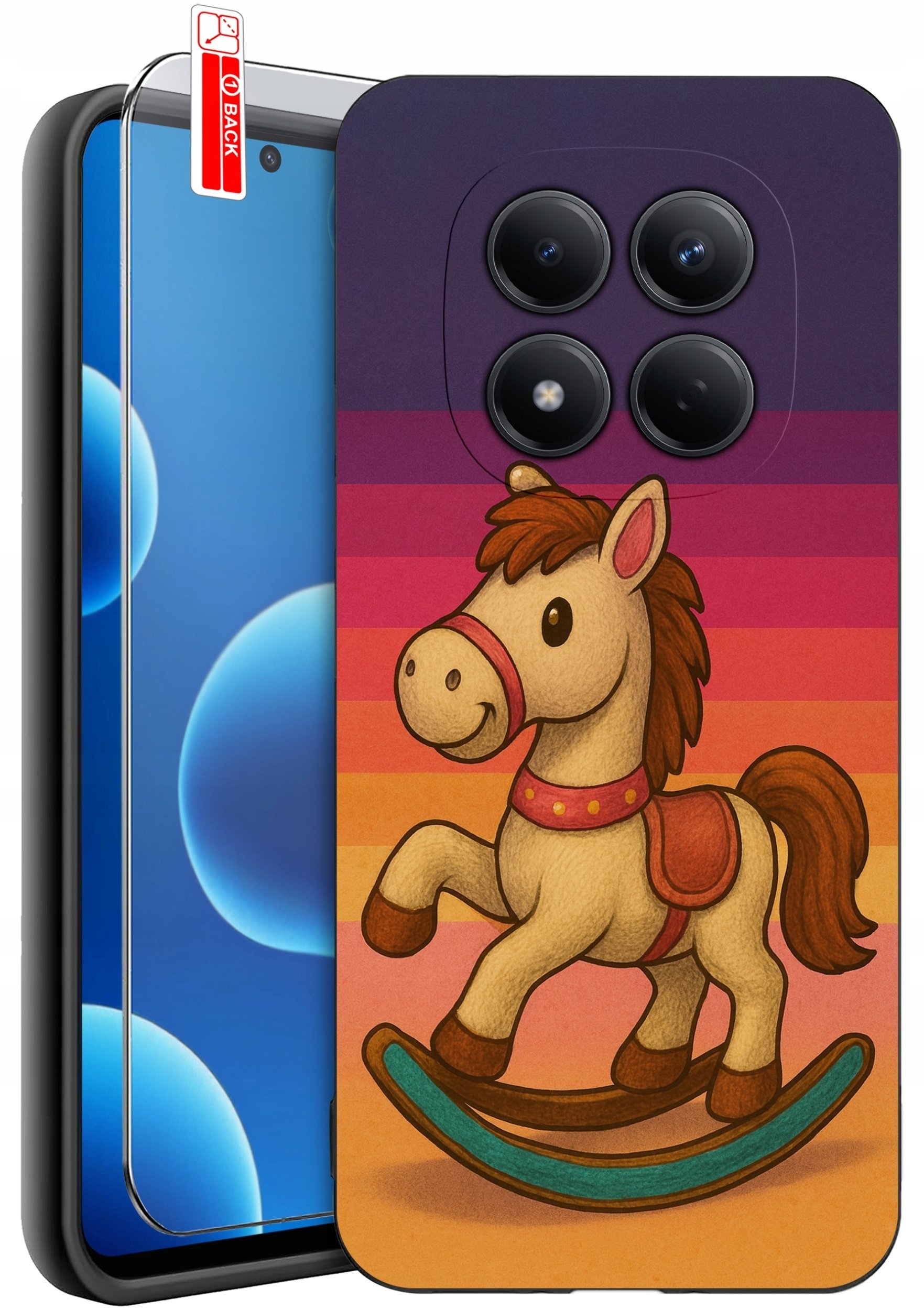krainaGSM Etui Do Xiaomi Redmi Note 15 Pro 5G Wzory Silikonowe Matt Case + Szkło