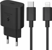 Ładowarki do telefonów - Ładowarka Vega ŁADOWARKA SIECIOWA DENMEN 3,6A 25W CZARNA FASTON POWER DELIVERY PD TYP-C TA800 SINGLE DC03 KABEL IPHONE USB-C DO LIGHTNING 1M 20W CZARNY ECONOMY USB-C DO 8-PIN PD APPX> - miniaturka - grafika 1