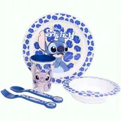 Zestawy naczyń dla dzieci - Zestaw Śniadaniowy Obiadowy dla Dzieci Plastik Miska Talerz Kubek STITCH - miniaturka - grafika 1