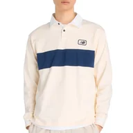 Koszulki męskie - Koszulka męska New Balance MT53533PEF - beżowa - miniaturka - grafika 1