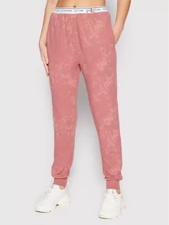 Spodnie sportowe damskie - Calvin Klein Underwear Spodnie dresowe 000QS6805E Różowy Regular Fit - grafika 1