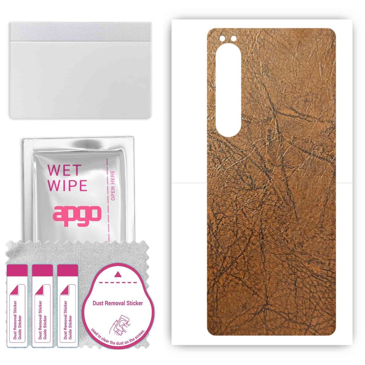 Folia naklejka skórka strukturalna na TYŁ do Sony Xperia 10 IV SO-51C - Skóra Vintage - apgo SKINS