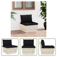 Sofy ogrodowe - The Living Store Sofa ogrodowa z palet z poduszkami Impregnowane drewno świerkowe - miniaturka - grafika 1