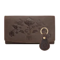 Portfele - Zestaw prezentowy ZUP-99-BR portfel damski skórzany T-01-BR brelok do kluczy vintage T-85-HBR - miniaturka - grafika 1
