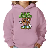 Bluzy dla dziewczynek - BLUZA DZIECIĘCA Z KAPTUREM 67 SIX SEVEN VIRAL 134-140 DLA DZIECKA PREZENT - miniaturka - grafika 1