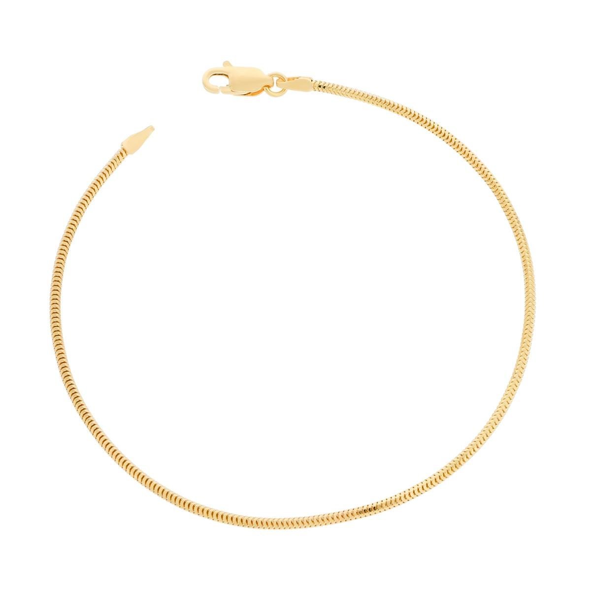 Złota bransoletka pełna Snake 18 cm pr. 585