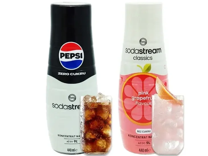 2x Syrop Koncentrat Zero Cukru Do Saturatora Sodastream 9l Napoju Z 440ml