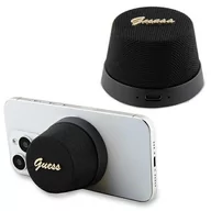 Głośniki przenośne - Guess głośnik Bluetooth GUWSC3ALSMK Speaker Stand czarny/black Magnetic Script Metal - miniaturka - grafika 1