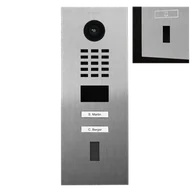 Wideodomofony - Wideodomofon IP dwuprzyciskowy DoorBird D2102FV EKEY szczotkowana stal nierdzewna V2A - miniaturka - grafika 1