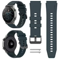 Akcesoria do smartwatchy - PASEK DO HUAWEI WATCH GT/GT 2/GT 2E/GT 2 PRO/3/3 PRO/GT 3/GT 3 SE/GT 3 PRO - CIEMNA ZIELEŃ - miniaturka - grafika 1