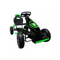Jeździki dla dzieci - GOKART G8 ZIELONY, gokart dziecięcy, pompowane koła - miniaturka - grafika 1