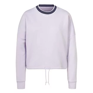 Bluzy damskie - Reebok Damska bluza polarowa z okrągłym dekoltem, fioletowa Oasis, S, Fioletowa Oasis, S - grafika 1