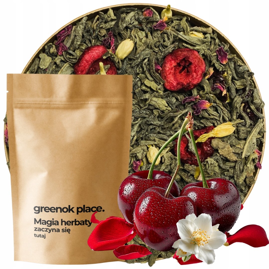 Herbata zielona Kwitnąca Sakura 500g wiśnia japońska sakura wiśniowa Jakość