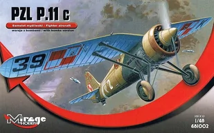 Mirage Model plastikowy PZL P-11c Wersja z Bombami 481002 - Kolekcjonerskie modele pojazdów - miniaturka - grafika 1