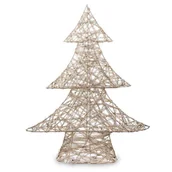 Ozdoby bożonarodzeniowe - Złota, metalowa Ozdoba Choinka Led - miniaturka - grafika 1