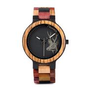 Zegarki męskie - Zegarek drewniany Niwatch COLOUR deer - tarcza 45 mm - miniaturka - grafika 1