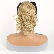 Pozostałe akcesoria fryzjerskie - TEMU Stylowe syntetyczne wloczki do włosów z kręconym falistym końcem, idealne do codziennego noszenia. - miniaturka - grafika 1