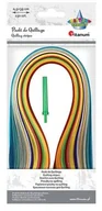 Masy plastyczne - Zestaw do quillingu paski + igła mix 150szt - miniaturka - grafika 1