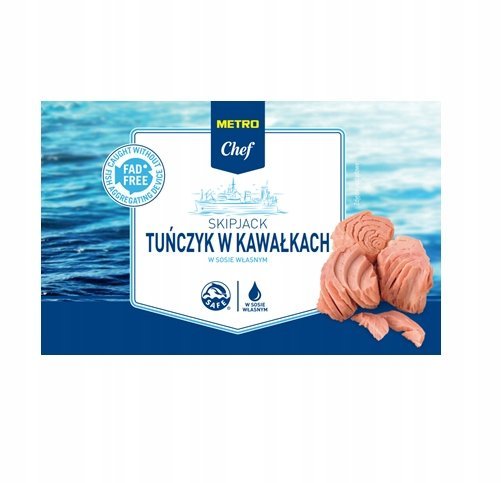 METRO Chef Tuńczyk w kawałkach w sosie własnym 1,705 kg