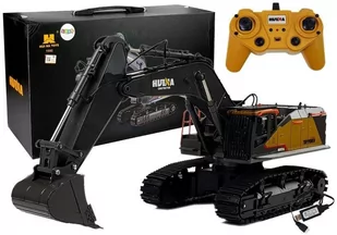 Import LEANToys Koparka Zdalnie Sterowana model 1592 HuiNa 1:14 R/C Żółta 7780 - Zabawki zdalnie sterowane - miniaturka - grafika 1