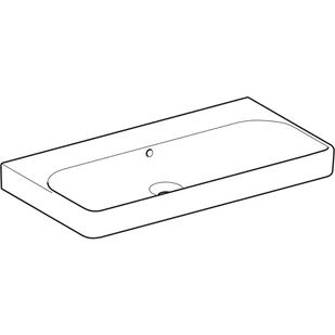 Geberit Smyle Square Umywalka wisząca lub meblowa 90x48 cm bez otworu na baterię biała z powłoką KeraTect 500.250.01.8 - Umywalki - miniaturka - grafika 2