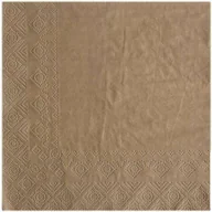 Gadżety dla niej i dla niego - SANTEX Serwetki "Kraft", SANTEX, brązowe, 33 cm, 20 szt SX5153-26 - miniaturka - grafika 1