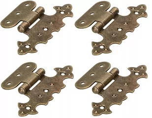 4X Zawias Meblowy Ozdobny Asymetryczny Stal Retro - Inne mocowania - miniaturka - grafika 1