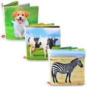 Zawieszki dla dzieci i niemowląt - Montessori dla niemowląt - Zestaw książeczek materiałowych Zwierzęta / Parenti - miniaturka - grafika 1