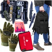 Plecaki - Zestaw Dobry Plecak Taktyczny Wojskowy 35l Apteczka MilTec Rękawice roz L - miniaturka - grafika 1