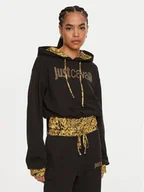 Bluzy damskie - Just Cavalli Bluza 77PAIE21 Czarny Regular Fit - miniaturka - grafika 1
