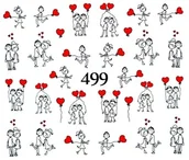 Ozdoby do paznokci - Naklejki wodne na paznokcie - nr 499 - miniaturka - grafika 1