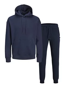 JACK & JONES Męska bluza z kapturem Jjebradley Sweat Hood Set Pack Mp Hoody, Navy Blazer/Pack:W.Pants, XXL - Bluzy męskie - miniaturka - grafika 1