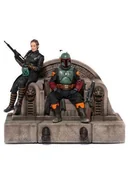 Figurki dla dzieci - Figurka Star Wars The Mandalorian Deluxe Art Scale 1/10 Boba Fett & Fennec On Throne - miniaturka - grafika 1