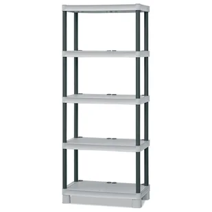ARTPLAST Plastikowy regał z szarymi półkami, 1750x700x350 mm c70/5 - Szafy i regały magazynowe - miniaturka - grafika 1