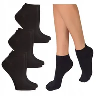 Skarpetki damskie - Czarne SKARPETKI 3/4 Zakostki DAMSKIE 3 Pary r. 35-38 - miniaturka - grafika 1