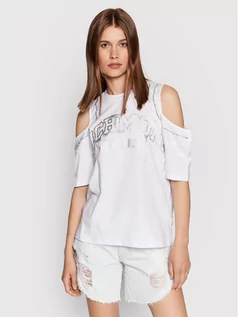 Koszulki i topy damskie - John Richmond T-Shirt Con Spalle Scoperte UWP22052TS Biały Regular Fit - grafika 1