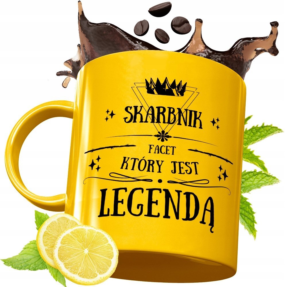 Złoty Kubek Premium Dla Skarbnika Prezent z Nadrukiem ze Zdjęciem + Opakowanie na prezent (wzór 04)