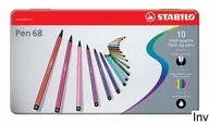 Flamastry - Stabilo PEN68 metalowe etui 10 szt 6810-6 ci 0397245 - miniaturka - grafika 1