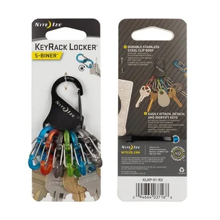 Nite Ize - Plastic S-Biner KeyRack Locker - Czarny - KLKP-01-R3 - Akcesoria turystyczne - miniaturka - grafika 1