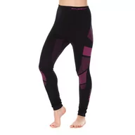 Bielizna sportowa damska - Legginsy DRY WOMEN LE11850 black-amaranth - L - miniaturka - grafika 1