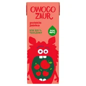 Soki i napoje niegazowane - Owocozaur Sok 100 % tłoczony polskie jabłko 200 ml - miniaturka - grafika 1