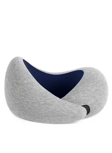 Ostrichpillow Go - Luksusowa poduszka podróżna z pianką z pamięcią kształtu, poduszka do samolotu, poduszka podróżna do samochodu, oparcie na szyję (rozmiar uniwersalny, niebieski) - Moda i Uroda OUTLET - miniaturka - grafika 1