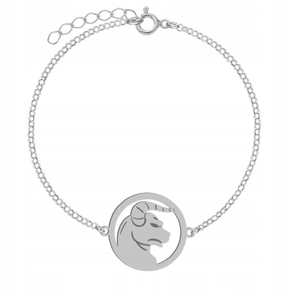 Srebrna Bransoletka Znak Zodiaku BYK DEDYKACJA